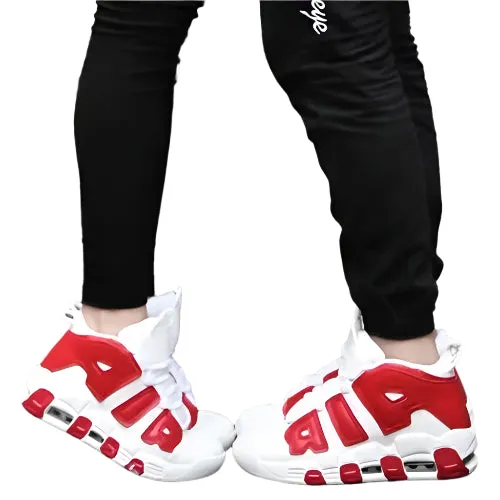 AIR Cushion High Top Basketball Sneakers – Men & Women’s Sports Shoes, Gym-Ready, Fashionable Tennis Shoes for Couples