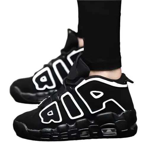 AIR Cushion High Top Basketball Sneakers – Men & Women’s Sports Shoes, Gym-Ready, Fashionable Tennis Shoes for Couples