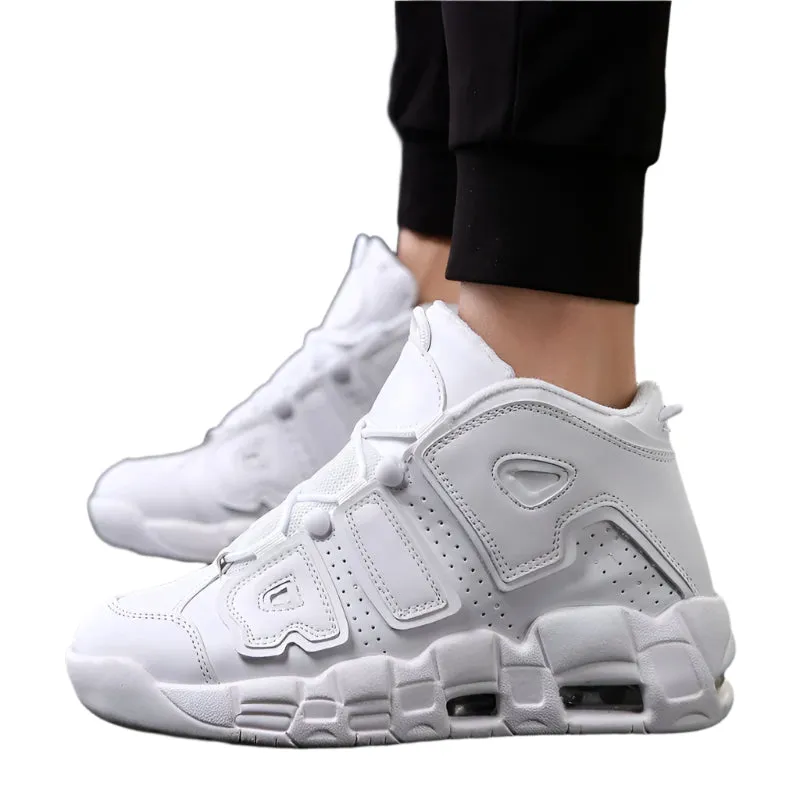 AIR Cushion High Top Basketball Sneakers – Men & Women’s Sports Shoes, Gym-Ready, Fashionable Tennis Shoes for Couples