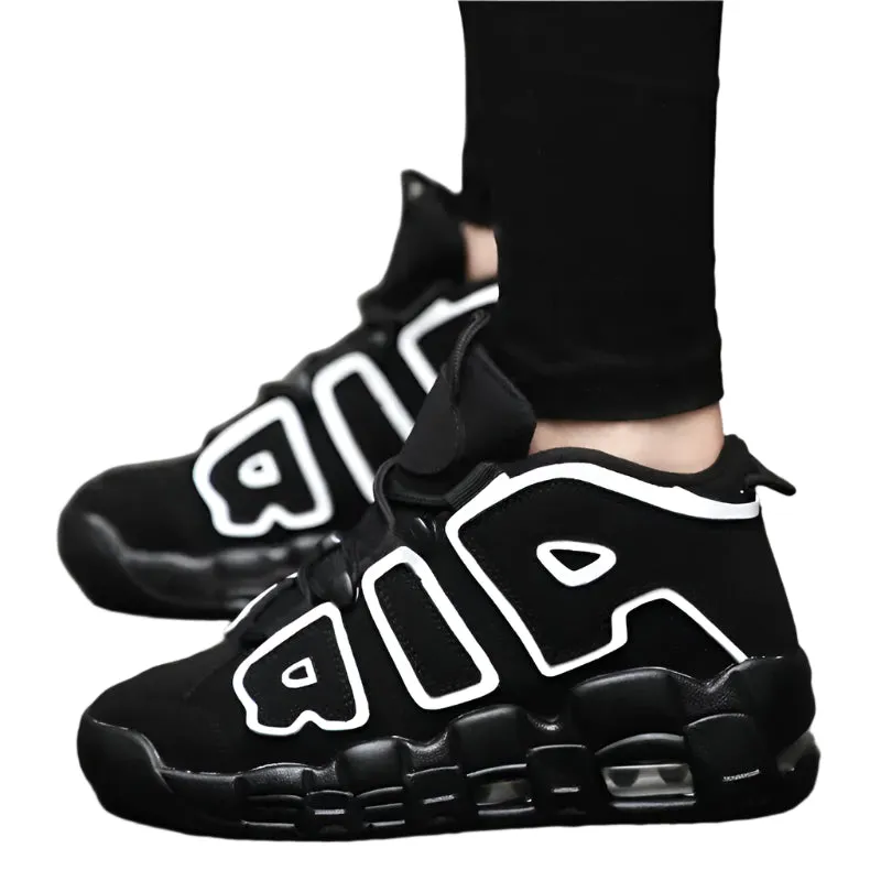 AIR Cushion High Top Basketball Sneakers – Men & Women’s Sports Shoes, Gym-Ready, Fashionable Tennis Shoes for Couples