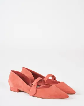 asymmetric clarita maryjane flat - cinnbar suede