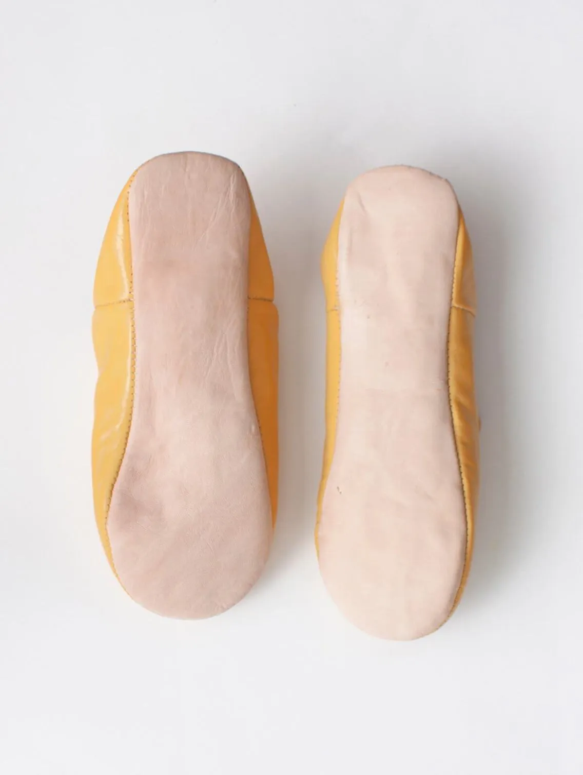 Bohemia Leather Babouche Slippers, Mustard