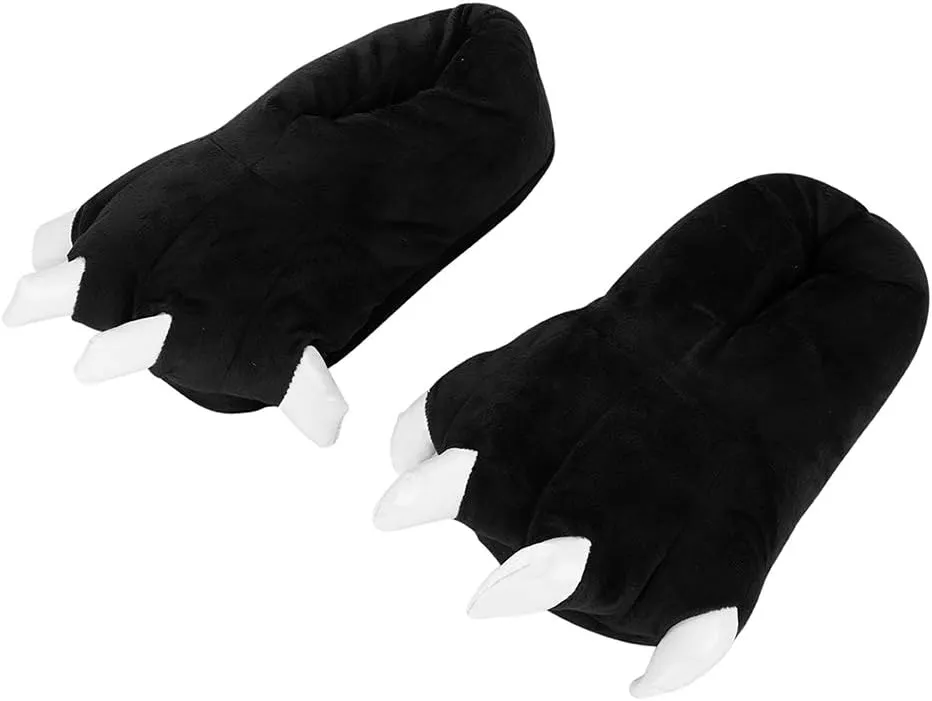 Dinosaur Slipper Plush Animal Claw Shoes for Adult Kid Halloween Costume Slippers Cute Tricky Paw Footwear Cosplay Party Prop