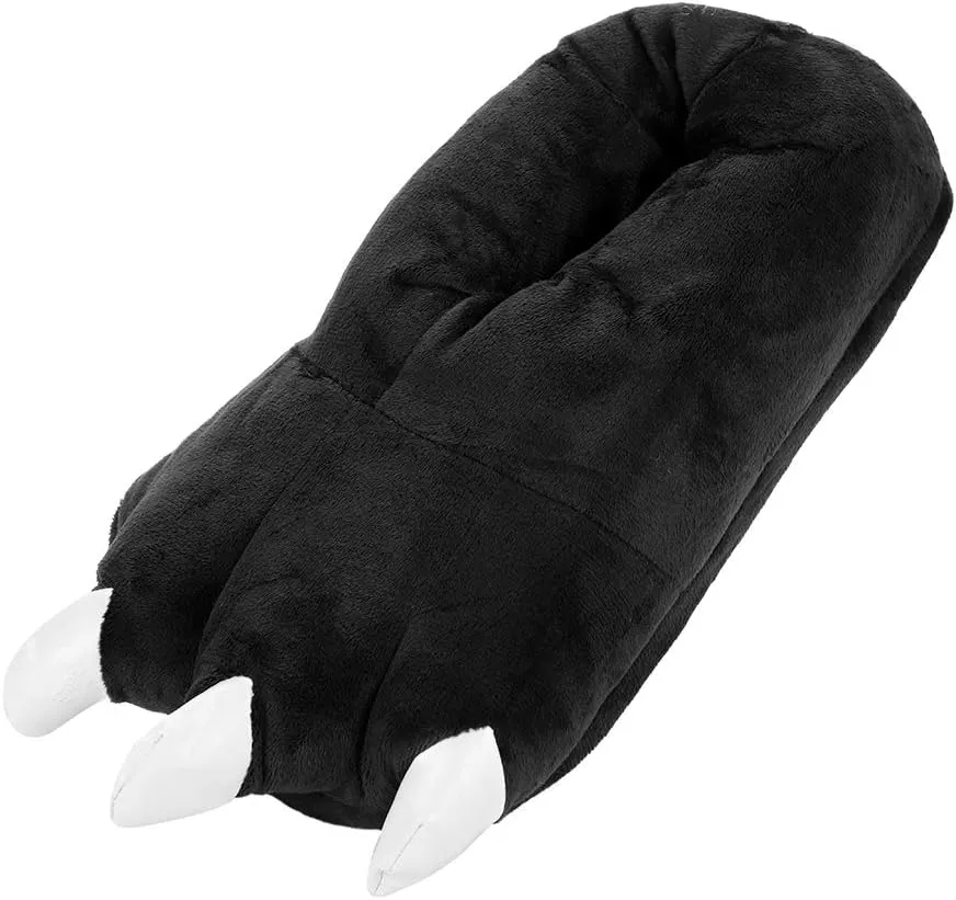 Dinosaur Slipper Plush Animal Claw Shoes for Adult Kid Halloween Costume Slippers Cute Tricky Paw Footwear Cosplay Party Prop