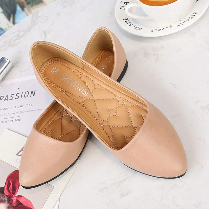 Fashion Flats for Women Boat Shoes Spring Summer Shoes Elegant Ladies Flat Footwear Colorful Plus Size 42 A4216