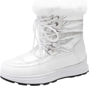 Fashion Snow Boots for Women Flat Flat Keep Warm Snow Boots Comfortable Mid Boots Shoes Womens Snow Boots