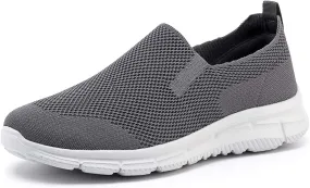 Frank Mully Men's Slip On Walking Shoes Lightweight Casual Knit Loafer Sneakers Comfortable Mesh Work Shoes Athletic Walking Shoes for Men Breathable