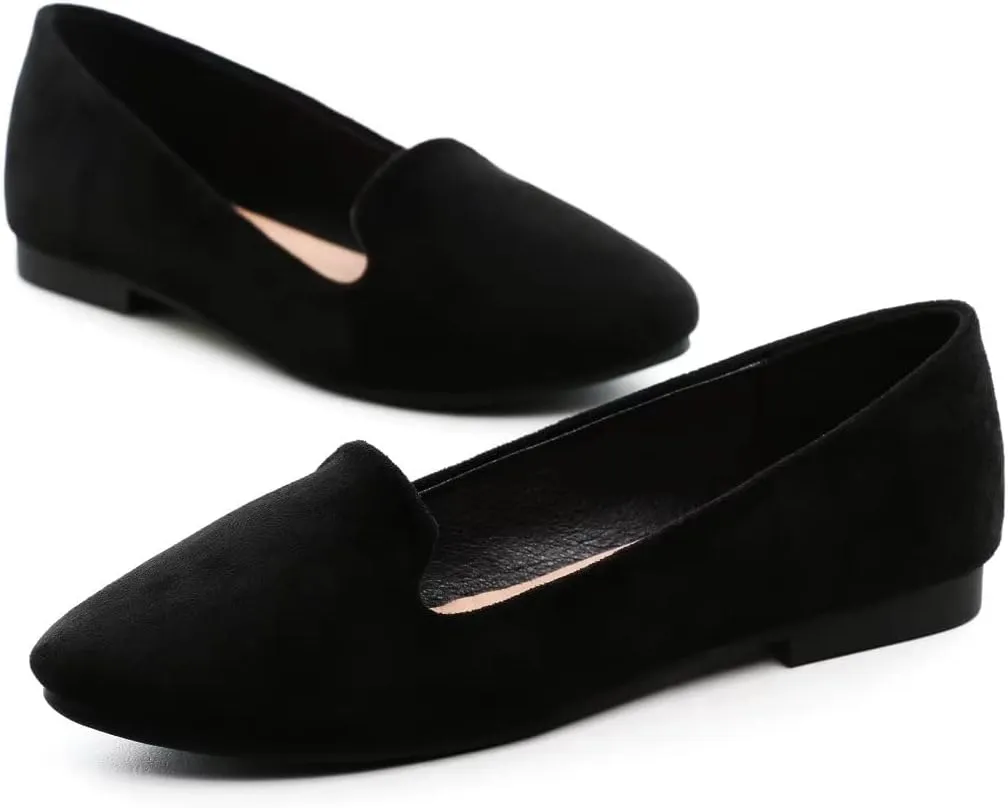TANGNEST Women Cute Bowknot Flats Soft Slip On Dress Comfort Square Toe Flats