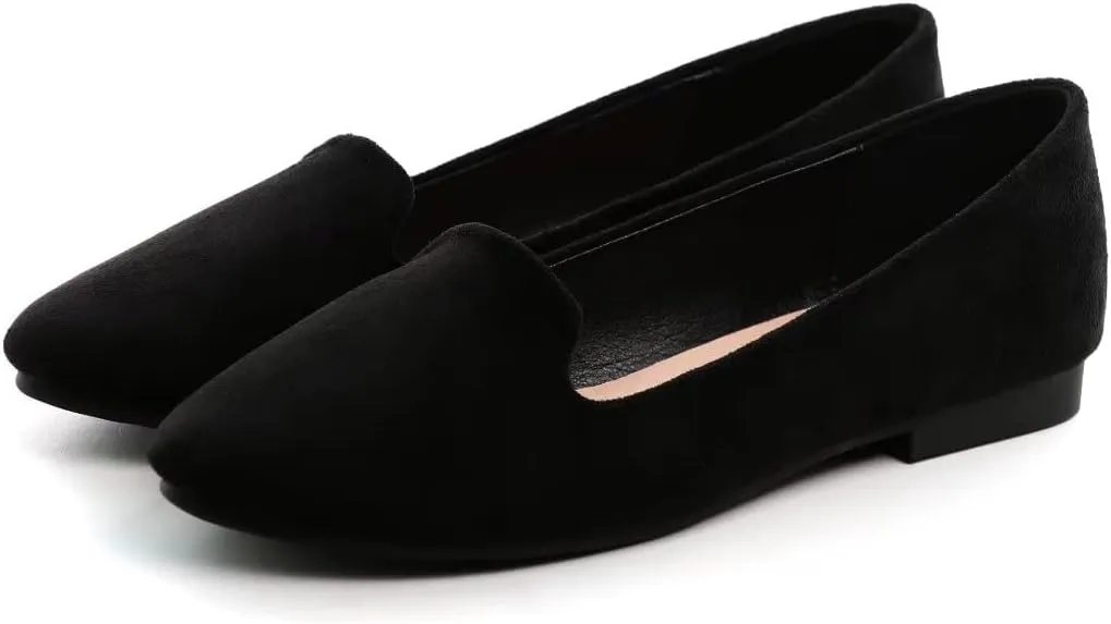 TANGNEST Women Cute Bowknot Flats Soft Slip On Dress Comfort Square Toe Flats