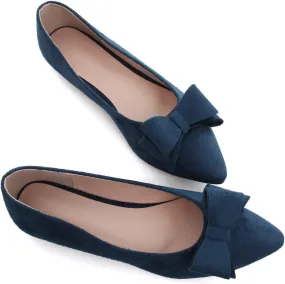 TN TANGNEST Women's Comfortable Pointed Toe Bowknot Flats Slip On Loafers Casual Flats
