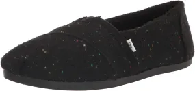 TOMS Womens Alpargata Repreve Slip On Flats Casual - Black