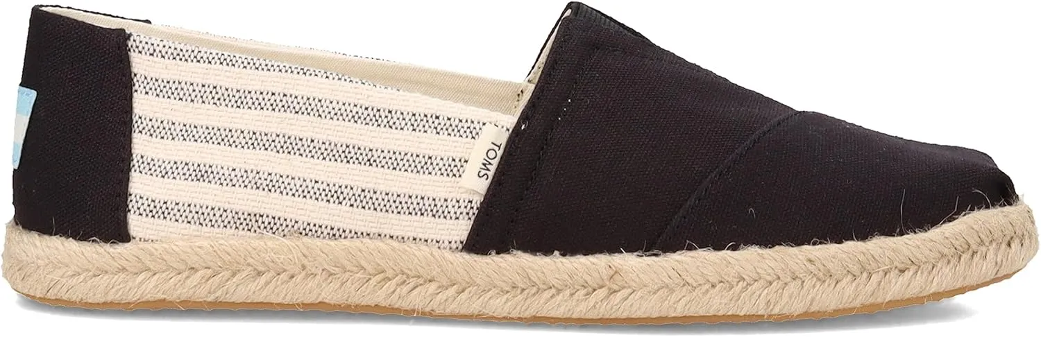 TOMS Womens Alpargata Rope Slip On Flats Casual - Grey