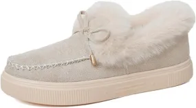 Winter Boots For Women Fashion Ankle Boot Slip On Comfortable Snow Fuzzy Booties Sneaker Casual Walking Shoes Loafers