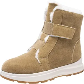 Women Snow Boots Winter Shoes Winter Warm Ankle Booties with Fur Lined Lining Outdoor Slip on Waterproof Short Boots