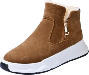 Women's Winter Snow Boots Warm Comfortable Faux Fur Insulated Outdoor Mid Calf Booties Thick Walking Platform Boots