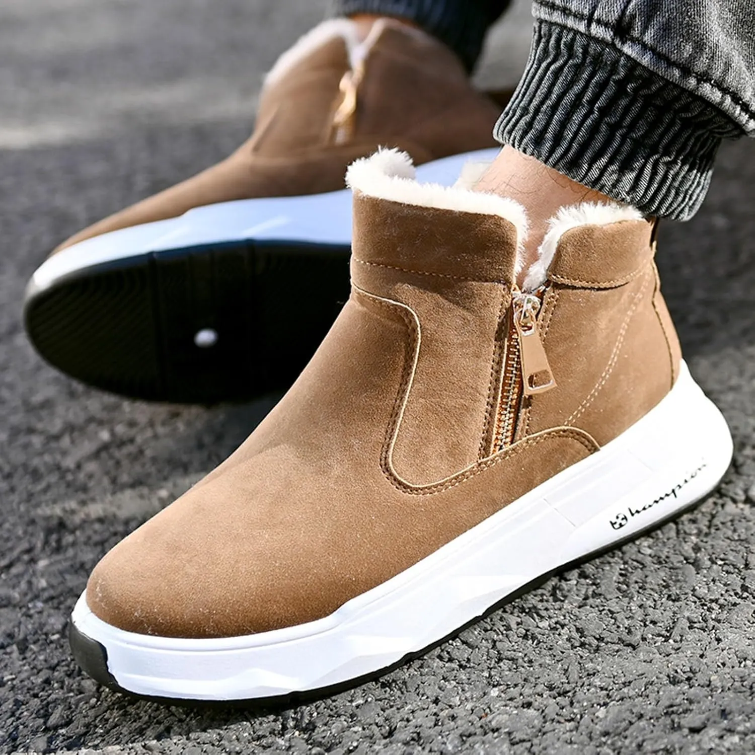 Women's Winter Snow Boots Warm Comfortable Faux Fur Insulated Outdoor Mid Calf Booties Thick Walking Platform Boots